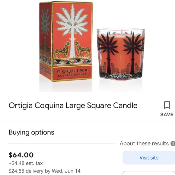 Ortigia Coquina Large Square Candle - Picture 6 of 7